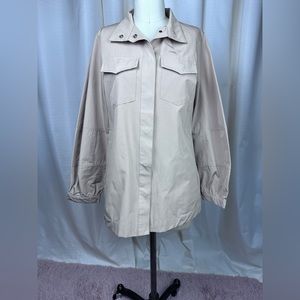 Chicos Windbraker Jacket Beige Size 1 (8-10)   A1-14